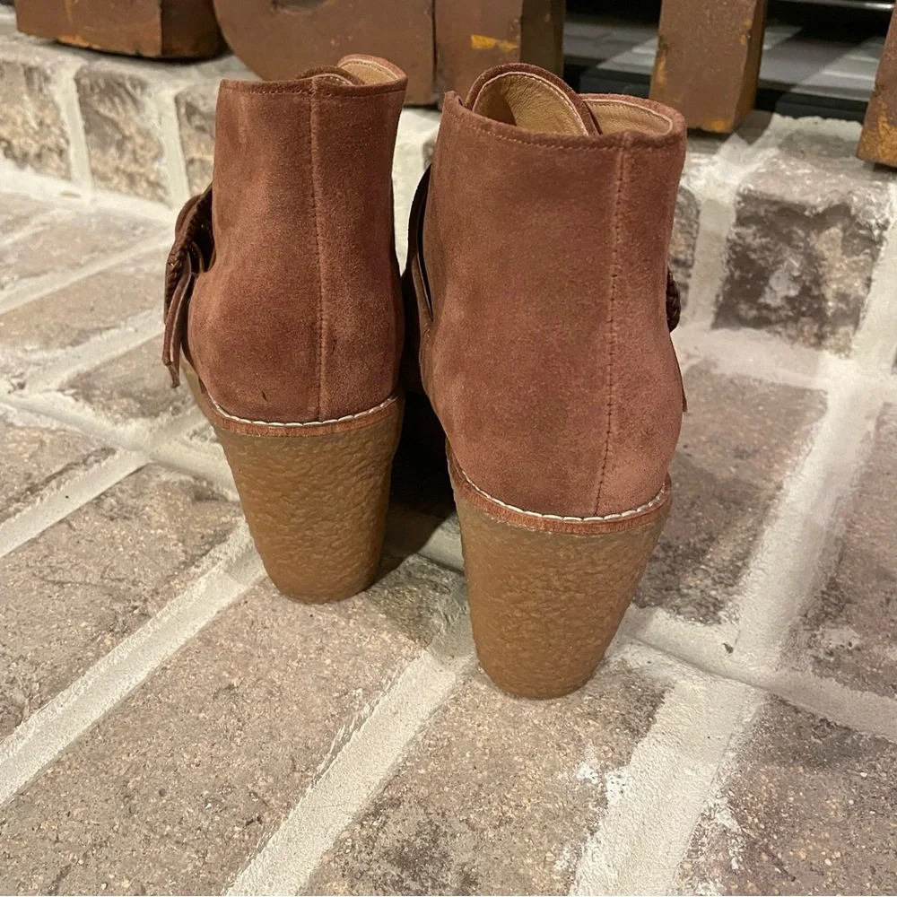 Jack Rogers Izzy Suede Wedge Ankle Booties Size 8.5 - Picture 4 of 11
